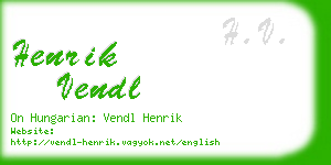 henrik vendl business card